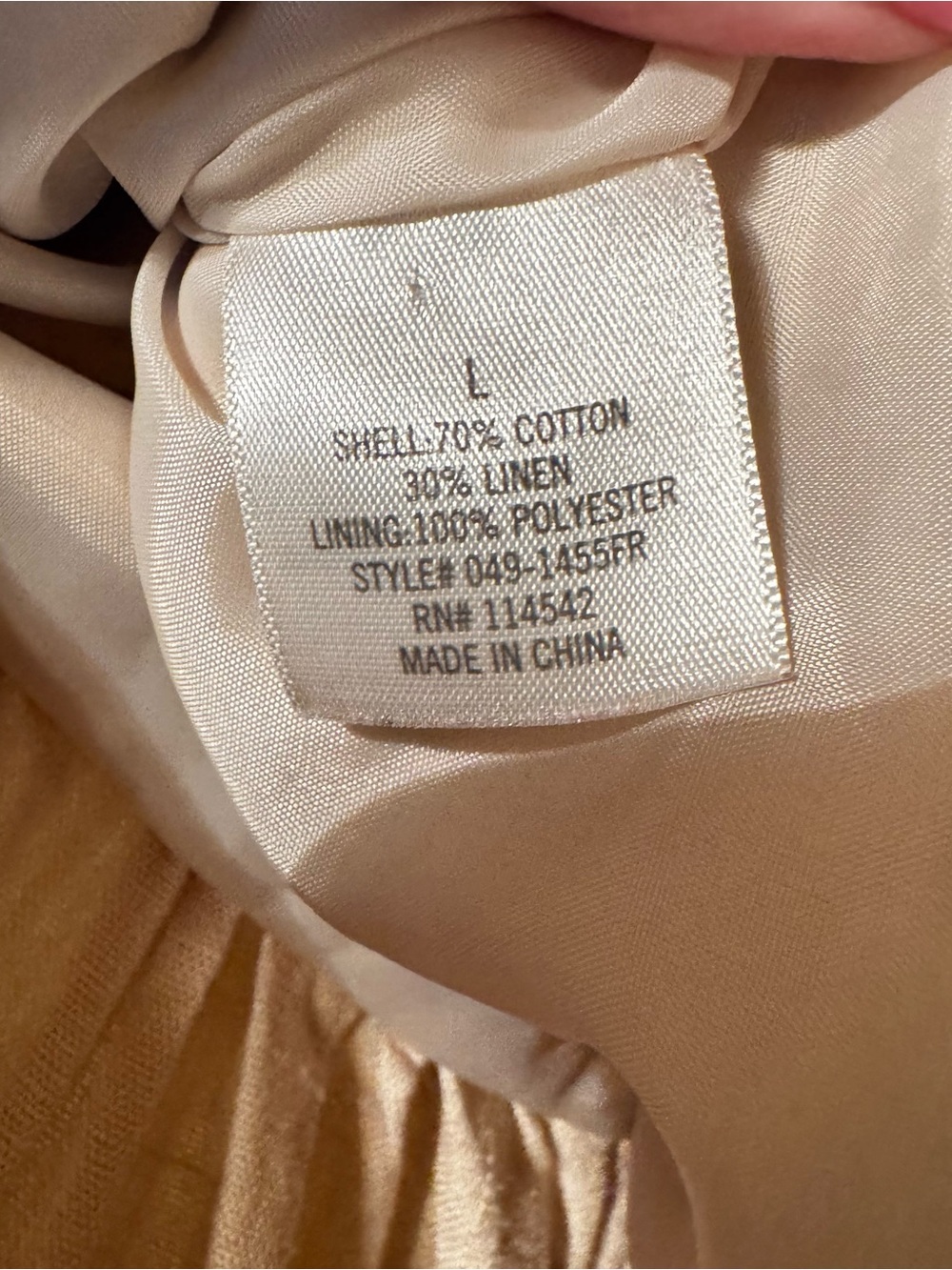 MIAMI Women Large Cotton Linen Jacket Beige Peplum Utility Button Front Shacket - Picture 8 of 9